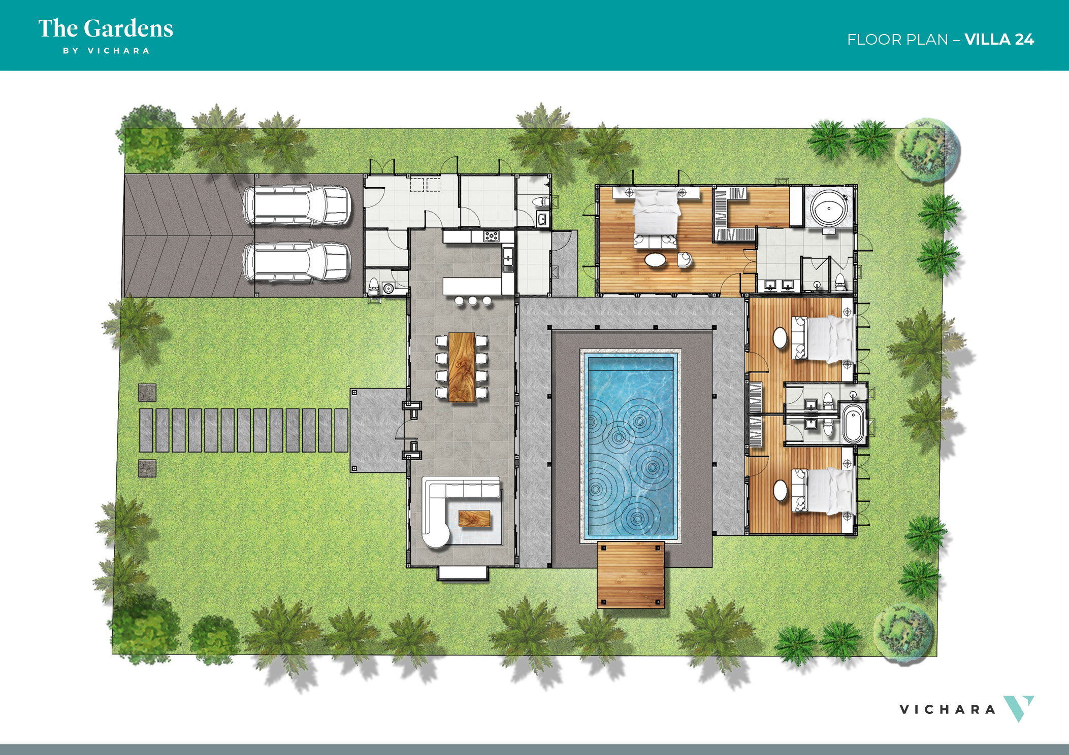 The Gardens Floorplan - Villa 24